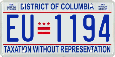 DC license plate EU1194
