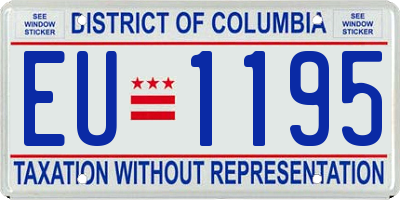 DC license plate EU1195