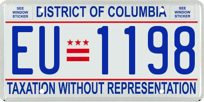 DC license plate EU1198