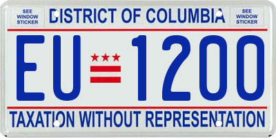 DC license plate EU1200