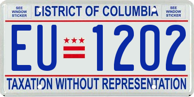 DC license plate EU1202