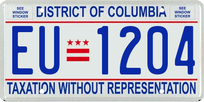 DC license plate EU1204