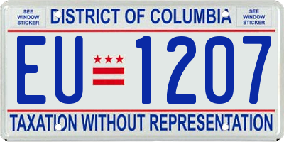 DC license plate EU1207