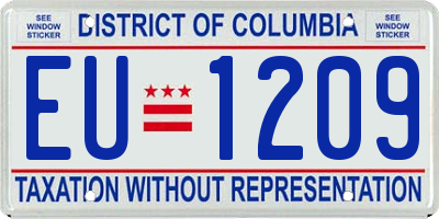 DC license plate EU1209