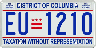 DC license plate EU1210