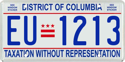 DC license plate EU1213