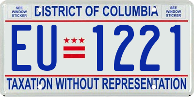 DC license plate EU1221