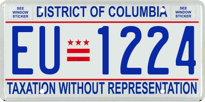 DC license plate EU1224