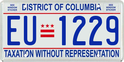 DC license plate EU1229