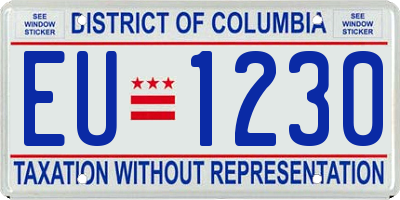 DC license plate EU1230