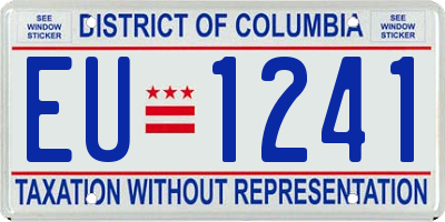 DC license plate EU1241