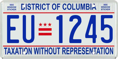 DC license plate EU1245