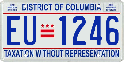 DC license plate EU1246