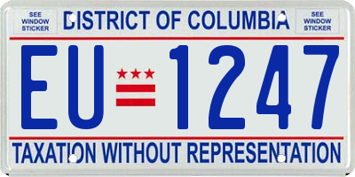 DC license plate EU1247