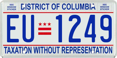 DC license plate EU1249