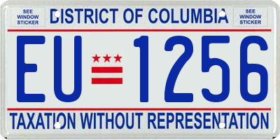 DC license plate EU1256