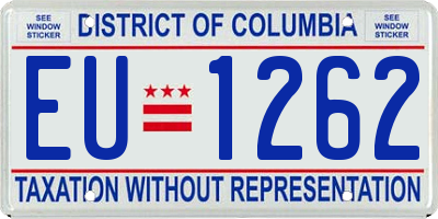 DC license plate EU1262