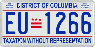 DC license plate EU1266