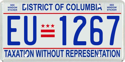 DC license plate EU1267