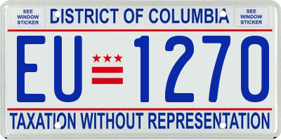 DC license plate EU1270