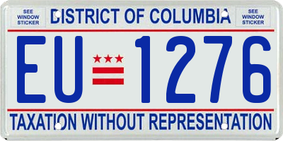 DC license plate EU1276