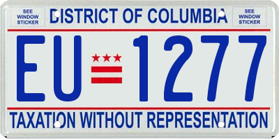 DC license plate EU1277