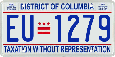 DC license plate EU1279