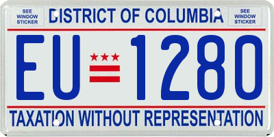 DC license plate EU1280