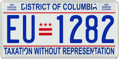 DC license plate EU1282