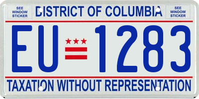DC license plate EU1283
