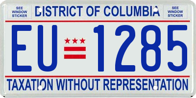 DC license plate EU1285