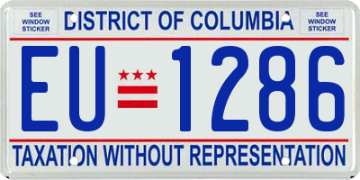 DC license plate EU1286
