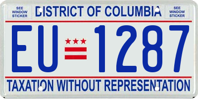 DC license plate EU1287