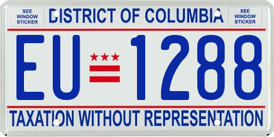 DC license plate EU1288
