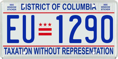 DC license plate EU1290