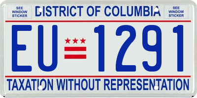 DC license plate EU1291