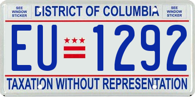 DC license plate EU1292