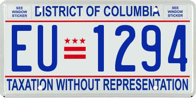 DC license plate EU1294