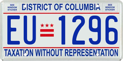 DC license plate EU1296