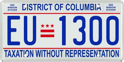 DC license plate EU1300