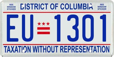DC license plate EU1301