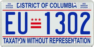 DC license plate EU1302