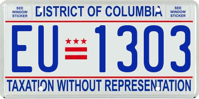 DC license plate EU1303