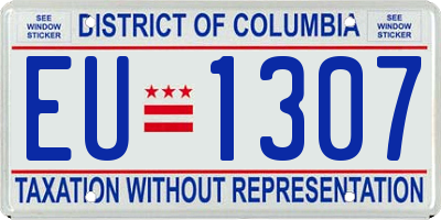 DC license plate EU1307