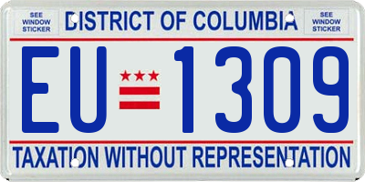 DC license plate EU1309