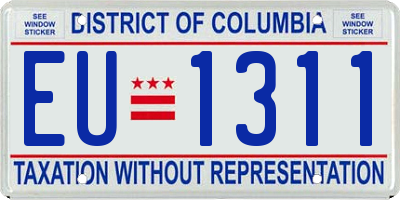 DC license plate EU1311
