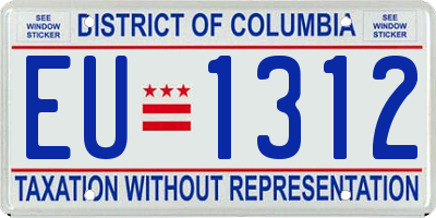 DC license plate EU1312