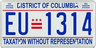 DC license plate EU1314