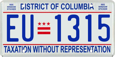 DC license plate EU1315