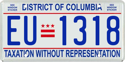 DC license plate EU1318
